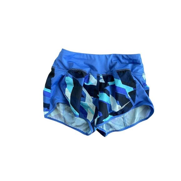 Nike Women's Gym Workout Dri-Fit XS Shorts Purple & Blue Lined - Picture 1 of 9